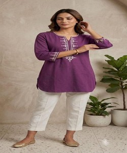 <b>Women</b> Traditional Silk VATICAN Knee-Length Regular Fit Quick Dry Embroidery Casual Wear India Pakistan Style All Seasons 86845 - Product Image 2