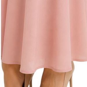 Ensemble chemisier et jupe longue brodés pour femme, bordeaux et rose poudré, manches longues, boutonnage, taille haute, tenue modeste deux pièces - Product Image 5