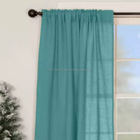 Ensemble de 2 panneaux de rideaux de fenêtre 100% coton avec fonction de filtrage de la lumière pour les cantonnières et les rideaux.