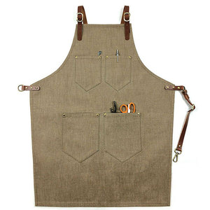 Tablier de barbier en denim réglable et personnalisable unisexe - Product Image 1