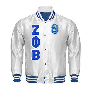 Chaquetas de Satén Personalizadas para Fraternidades y Hermandades, Chaqueta Bomber de Invierno con Letras Bordadas, Chaqueta Universitaria Griega Premium - Product Image 4
