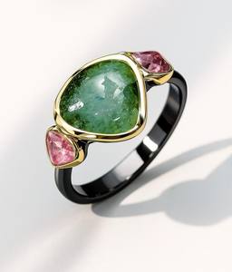 แหวนเงินแท้ประดับทัวร์มาลีนหลากหลายแบบ ดีไซน์สไตล์วิคตอเรียน สร้างสรรค์เพื่อความโรแมนติกแบบโบราณ เหมาะสำหรับงานปาร์ตี้ เครื่องประดับหรูหรา สง่างามเหนือกาลเวลา สะท้อนความเป็นราชวงศ์ - Product Image 3