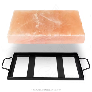2025 Plaque de gril au design élégant fait à la main 2x8x12 pouces blocs de sel en cristal de l'Himalaya pour la cuisson gastronomique BBQ Grill dalles de sel - Product Image 1