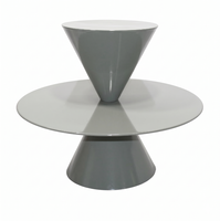 Mesa de Centro Portátil Contemporánea de Aluminio Premium, Mesa Auxiliar de Metal para Sala de Estar, Muebles para Hotel, Cafetería, Exportación a Granel