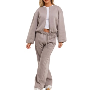 Outfitize International Wholesale Women Tracksuit Ribbed Knit Seamless High Waisted Leggings and Top Set Custom Logo Fitness - Product Image 4