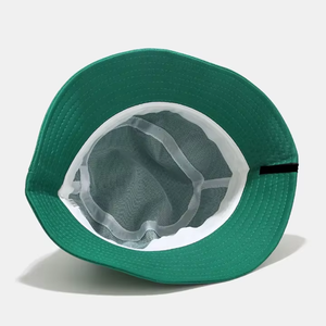 Sombrero de Pescador Personalizado OEM |   Sombrero de Sol para Exteriores de Sarga de Algodón Verde Sólido de Primera Calidad |   Fábrica de Fabricación de Sombreros Personalizados - Product Image 2