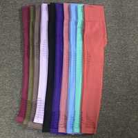 Ensemble de yoga pour femmes, soutien-gorge de sport dos nageur, leggings taille haute, couleur unie, côtelé, maille respirante, sans couture, ensemble 2 pièces