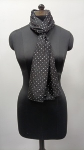 Women's Long Silk Scarf Polka Dot Print Lightweight Fashion Accessory All Seasons Daily Wear - Product Image 2