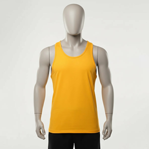 Wholesale <b>Men</b> <b>Mens</b> Plain Tank Top Sleeveless Cotton Vest Gym Fitness <b>Singlet</b> Breathable O Neck Basic Muscle Tank Custom OEM - Product Image 1
