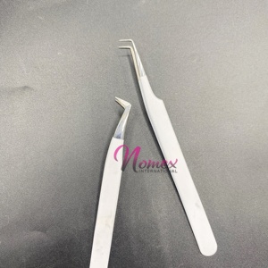 ที่คีบขนตาเพิ่มวอลลุ่ม90องศาทำจากสเตนเลสสตีลทนทานเคลือบด้วยผงขัดเงาสีขาว - Product Image 3