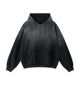 Vintage Washed Sun Fade Hoodie 100% Cotton <b>French</b> Terry Heavyweight Blank Hoodie High Quality Hoodie's OEM & ODM Manufacturer - Product Image 1
