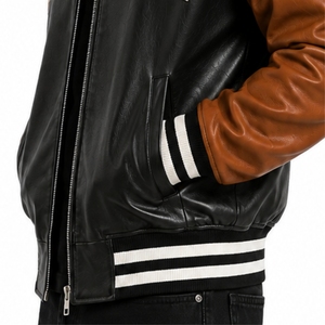 Veste universitaire premium pour homme avec imprimé Hawk Bawk, fermeture éclair sur le devant, style décontracté, coupe confortable, coutures de qualité, tricot côtelé pour femme - Product Image 6
