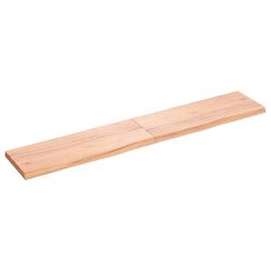 Estante de Pared de Madera de Roble Macizo Marrón Claro, 63 x 11.8 Pulgadas, Unidad de Exhibición Plegable - Product Image 2