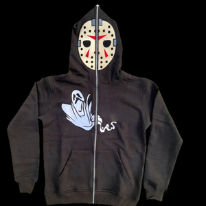 Custom Logo Full Zip Up Street Wear Hooded Sweatshirt with Drawstring and Front Pockets Casual Long Sleeve Hoodie for Adults - Product Image 3