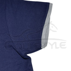 Chemises polo bleu marine, coton respirant, manches courtes, uniforme, fabricant de polos, logo personnalisé, OEM, polos en gros - Product Image 3