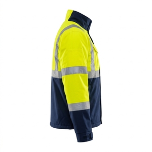 Gilet de sécurité à haute visibilité orange, imperméable, résistant, en polyester, avec logo personnalisé, classe 2, à capuche, avec éclairage LED - Product Image 4