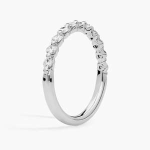 Bague de mariage flottante en diamant de laboratoire 0,50 carat certifiée IGI D VVS2 à griffes partagées en or rose 10K – Cadeau de fiançailles de luxe - Product Image 4