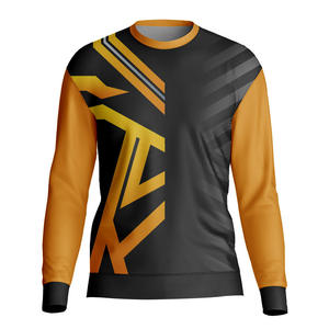 T-shirt personnalisé pour homme à manches longues avec poche, col rond, couleur unie, style basique, en coton épais pur - Product Image 5