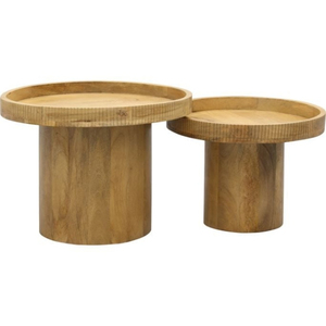 Modern Traditional Nesting Coffee <b>Tables</b> <b>Solid</b> <b>Wood</b> <b>Top</b> and Frame Eco-Friendly Durable Living Room Furniture - Product Image 2