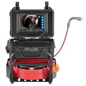 Telecamera per ispezione tubi autolivellante HD 1080P da 98 piedi/30m, endoscopio industriale con trasmettitore 512Hz e schermo da 9 pollici per fognature e impianti idraulici - Product Image 1