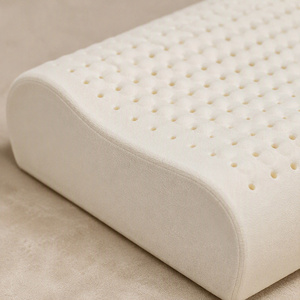Natural Latex <b>Neck</b> <b>Pillow</b> Breathable Ergonomic <b>Support</b> Solid Color Minimalist Design Cooling Removable Cover Modern - Product Image 2