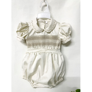 Polyester/Cotton Baby Girl Lace Satin Dress & Bodysuit ODM Solid Children's Clothing Made in Vietnam - Product Image 2