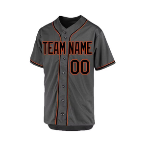 New Custom Logo Printed Team Wear <b>Baseball</b> Jerseys Unisex Short Quick Dry Breathable Lightweight OEM Customized 100% Polyester - Product Image 6