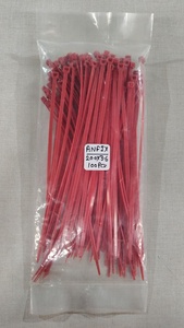 สายรัดไนลอนสีแดง 250*4 | สายรัดพลาสติกแบบล็อคตัวเอง |   สายรัดจัดการสายไฟอุตสาหกรรม - Product Image 3
