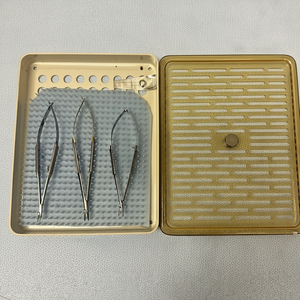 3 Piece Storz V.Mueller Micro Needle Holder <b>Set</b> w/ Sterilization Tray - Product Image 1