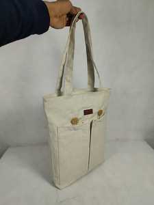 ORKID <b>Canvas</b> <b>Tote</b> Bag with Zipper Closure and Shoulder Length Handle for Shopping - Product Image 2