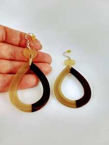 Pendientes Geométricos de Cuerno Hechos a Mano, Ecológicos, con Forma de Lágrima, Joyería Moderna, Regalos de Boda, Artesanía Natural, MN EXPORTS - Product Image 6