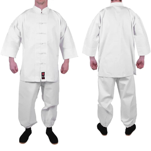 Pantalon élastique léger de qualité supérieure, directement de l'usine, avec logo personnalisé, idéal pour la pratique des arts martiaux, avec fermetures à boucles grenouille - Product Image 1