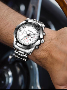 Reloj de pulsera cronógrafo automático de una pieza para hombre, con tourbillon hueco, calendario de negocios, resistente al agua, luminoso y con puntero grande. - Product Image 6