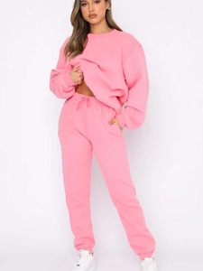 Conjunto de Sudadera con Capucha Oversize y Pantalones de Chándal de Forro Polar Premium para Mujer, Conjunto Deportivo de Sudadera con Capucha y Pantalones de Chándal para Mujer - Product Image 3