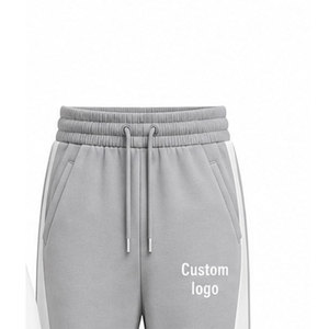 Custom Logo Gray White Color Blocking Tracksuit 100% Set Full <b>Zip</b> <b>Hooded</b> 450 Gsm Sweatshirt Pants - Product Image 6