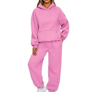 High Quality Breathable Heavyweight Women's Skinny Hooded Plus Size Tracksuit Pullover Casual Wear Sweat Suit Full Digital Print - Product Image 5