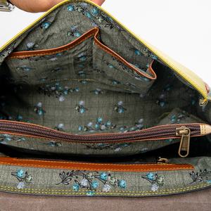 Elegante bolso de mensajero con cremallera de cuero reciclado Vintage para mujer Forro de algodón de moda único estampado de animales portátil para invierno verano - Product Image 6