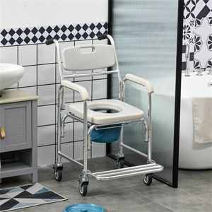 Sedia a rotelle comoda in acciaio moderna e robusta con braccioli, verniciata a polvere, per terapia riabilitativa - Product Image 6