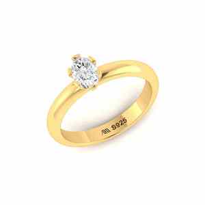 Oval Zircon Rose Gold Tone Silver <b>Ring</b> Hypoallergenic Recycled 925 Band <b>For</b> <b>Men</b> Women - Product Image 2