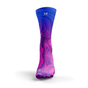 Athletic Crew <b>Socks</b> Cuff Sublimation Print Breathable <b>Running</b> <b>Socks</b> Adults Summer Sport Wear Customizable Red Patterned Design - Product Image 5