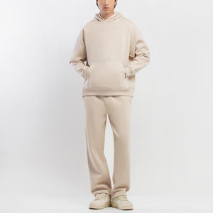 Ensemble de survêtement pour homme en molleton technique épais, style Y2K, avec sweat à capuche ample color block et pantalon de jogging large, streetwear, tenue de sport, hiver, 100% coton - Product Image 1