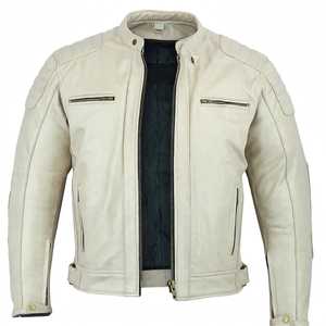 Chaqueta de Motociclista de Cuero Genuino Marrón para Mujer, con Cuello Alto y Cierre de Cremallera - Product Image 5