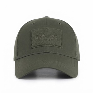 Casquette de baseball à visière plate avec logo personnalisé, respirante, imperméable, vert olive, vente en gros, pas cher, broderie 3D, casquette de baseball tactique - Product Image 1