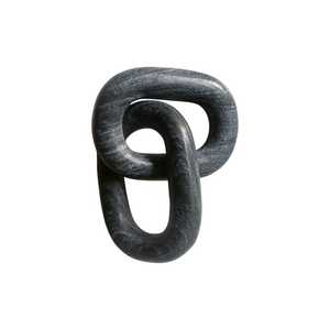 Cadena Decorativa de Piedra Negra Natural Hecha a Mano con Eslabones de Mármol para Interiores del Hogar - Product Image 3