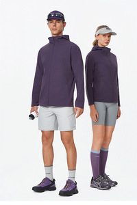 Conjunto de Chándal Cortavientos de Nylon Personalizado con Sudadera con Cremallera y Pantalones Cortos, Conjunto Corto Liso Cortavientos para Hombre, Conjunto de Chándal Cortavientos 2026 - Product Image 4