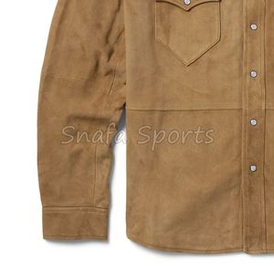 Camisa de Cuero de Piel de Cabra Natural de la Mejor Calidad, Estilo 2026, Color y Diseño Personalizables para Hombre - Product Image 5