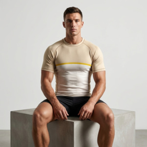 Men's MMA Rash Guard Short Sleeve Color Blocked <b>Compression</b> <b>Shirt</b> UPF50+ UV Protection Quick Dry Spandex Polyester - Product Image 2