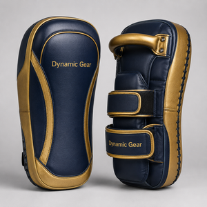 DYNAMIC GEARS Protège-poignets de boxe thaï en cuir PU courbé avec sangles réglables et fermeture auto-agrippante, emballage personnalisé, numérique - Product Image 2