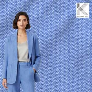 Tissu de chemise en twill mélangé extensible dans les quatre sens, anti-boulochage, pour costumes et chemises texturées femme printemps/automne - Product Image 2