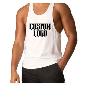 Débardeur de sport pour homme de haute qualité en coton et élasthanne, idéal pour la gym, avec logo personnalisé, style tendance - Product Image 2